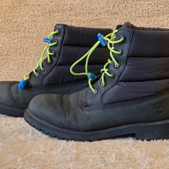 Timberland Kids 6" Puffer Winter Boots, US 7, Black - Picture 5 of 7